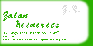 zalan meinerics business card